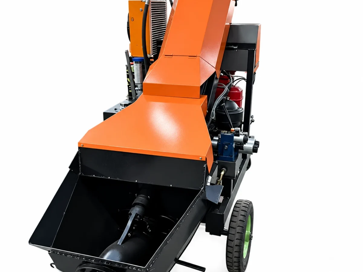 Inclined Diesel Concrete Pump — machine view