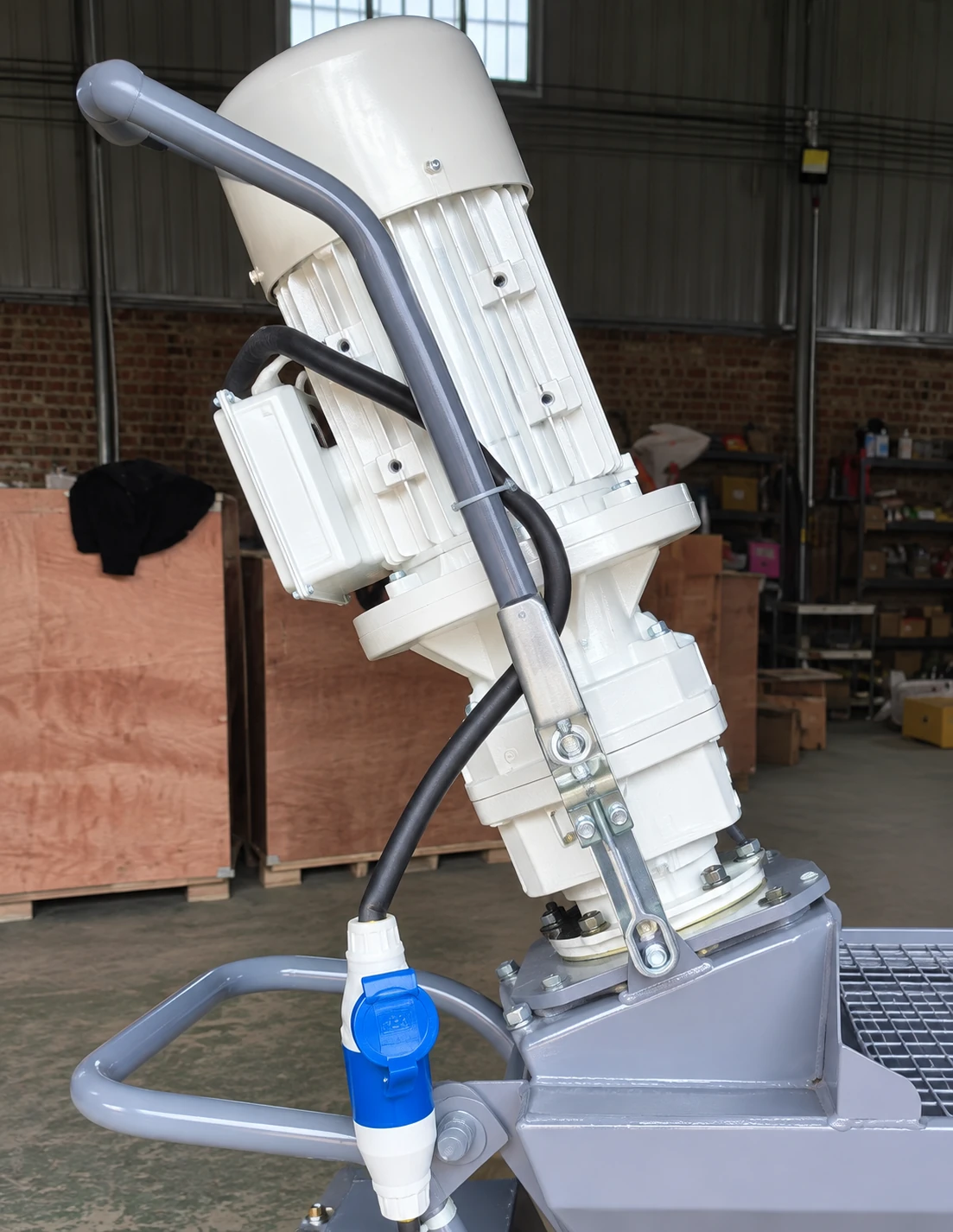 G3 inclined motor, handle, cable and coupling detail