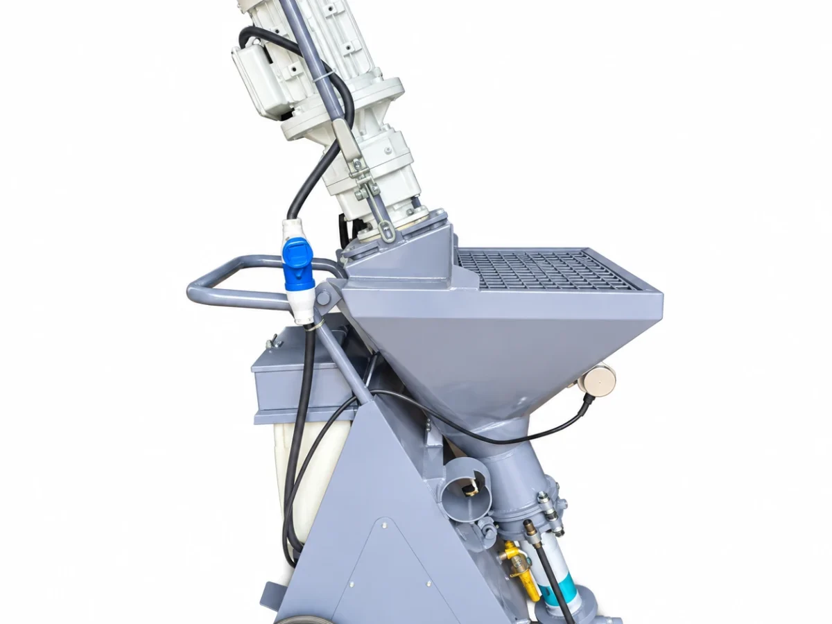 G3 mortar spraying machine on a white background