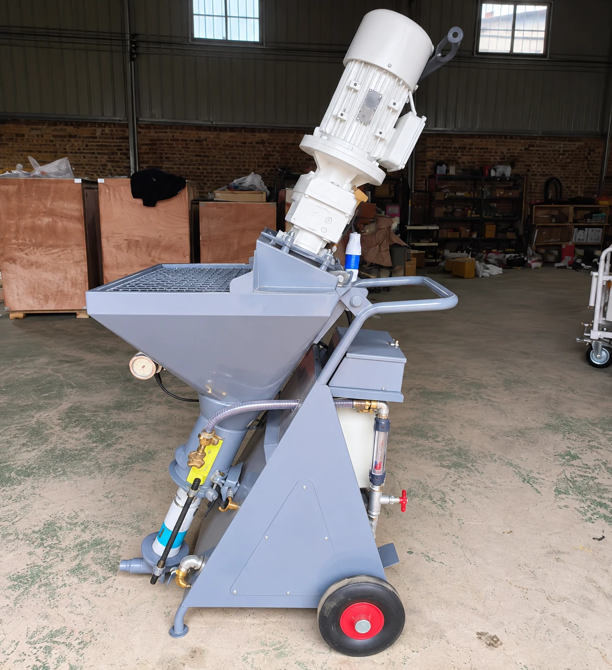 G3 hopper and pump side in the workshop