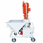 M10 mortar spraying machine on a white background