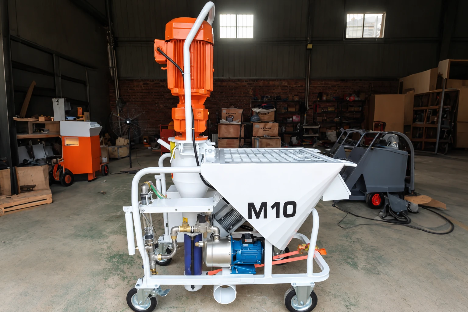 M10 marked hopper and pump-side factory view