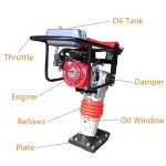 Rammer with labelled components