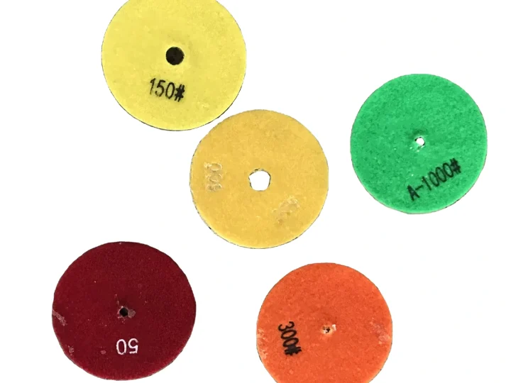 Flexible pad samples with printed grit markings