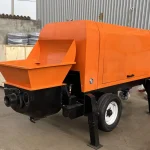 Original pump view: hopper and outlet