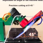 Tilting saw-head arrangement