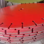 Stacked red blades