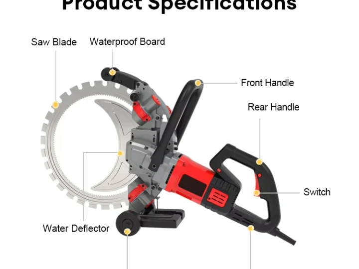 7425D saw with labelled components