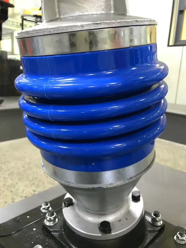 Installed bellows close-up; metal assembly not included