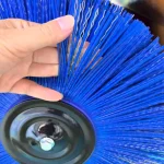 Brush bristles and hub detail