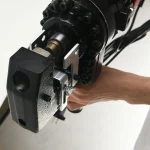 Punch-and-die mounting close-up