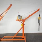 Jib crane frame, base and electric winch