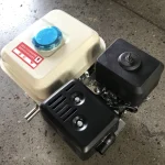 Engine top, filter and exhaust layout