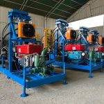Mast, diesel engine and stabiliser layout