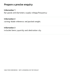 Enquiry checklist