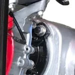 Engine crankcase and frame mounting detail in the source component illustration; confirm delivered configuration.