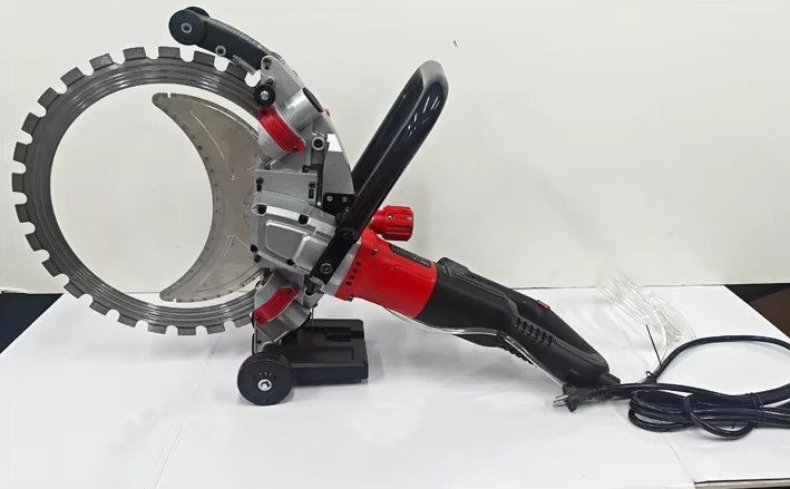 7425D-2 electric ring saw, source side photograph showing the cutting ring, guide assembly and power cable.
