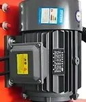 DC350 motor casing and connection box in the source illustration. Read the delivered nameplate before specifying power supply.