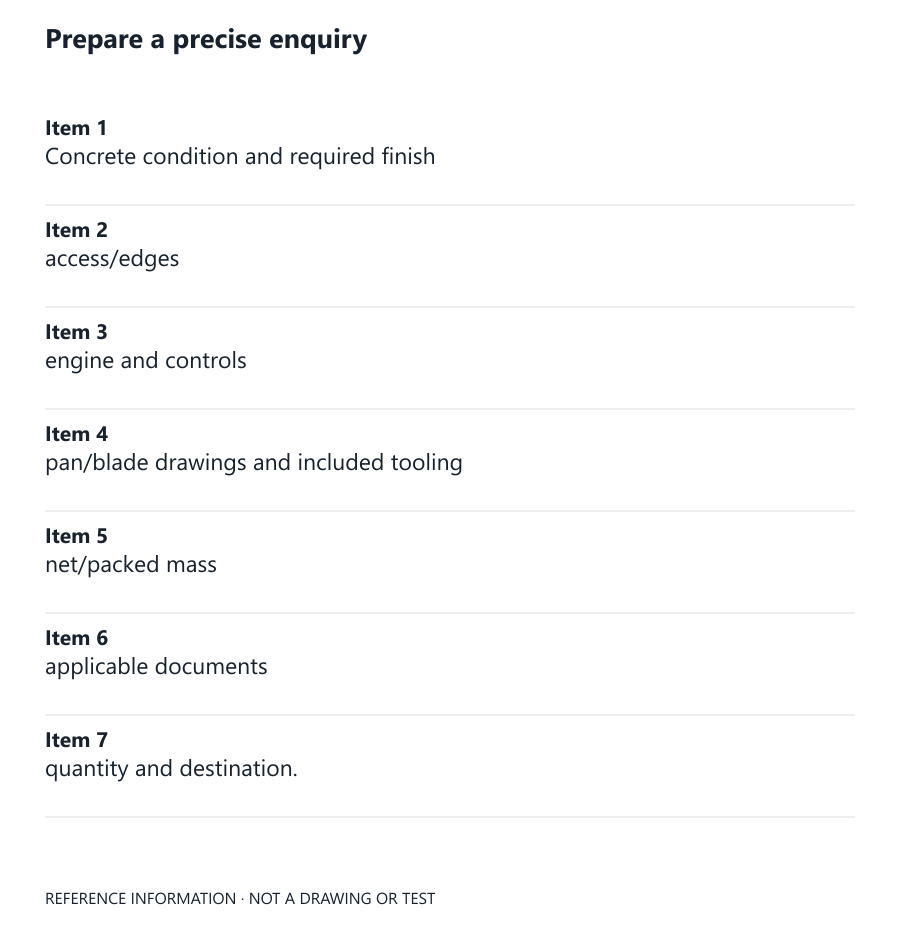 Enquiry checklist
